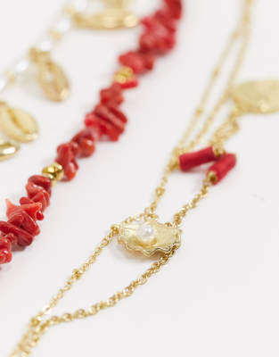 faux coral jewelry