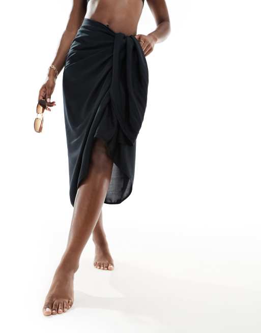 Black shop maxi sarong