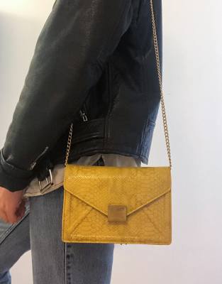 mustard messenger bag