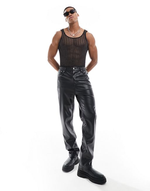 ASOS DESIGN muscle bodysuit in black glitter mesh