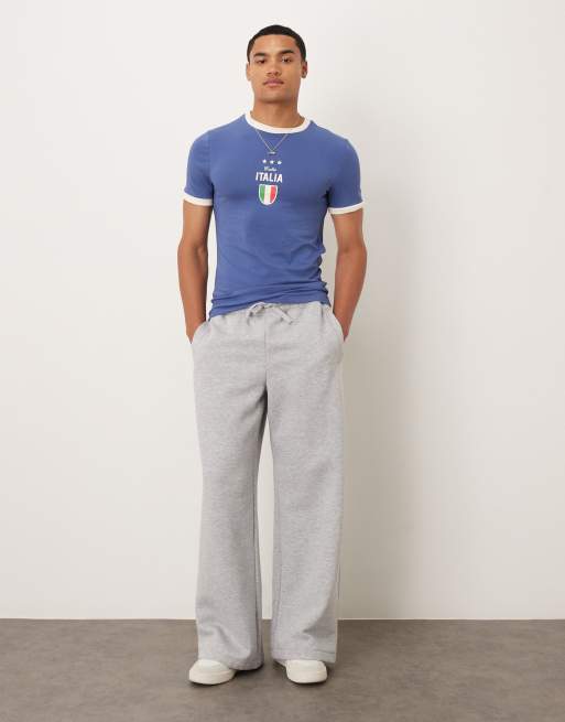 ASOS DESIGN muscle fit football T-shirt with Italia print