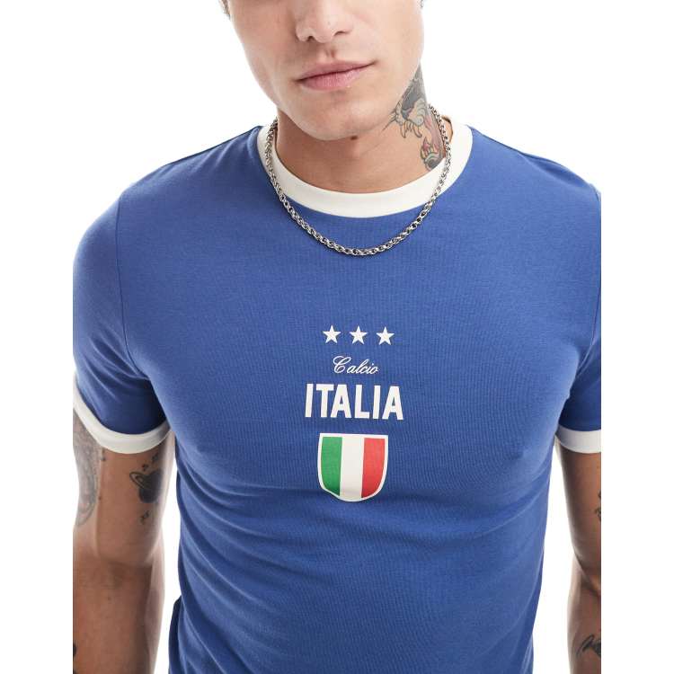 ASOS DESIGN muscle fit football t shirt with Italy print ASOS