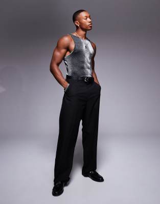 Asos Design Muscle Fit High Scoop Tank
