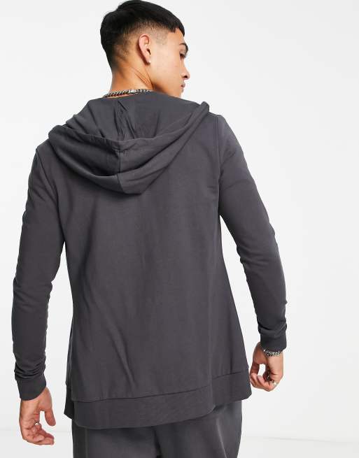 ASOS DESIGN - Muscle-fit hoodie met rits in zwart - GREY, 3 van 4