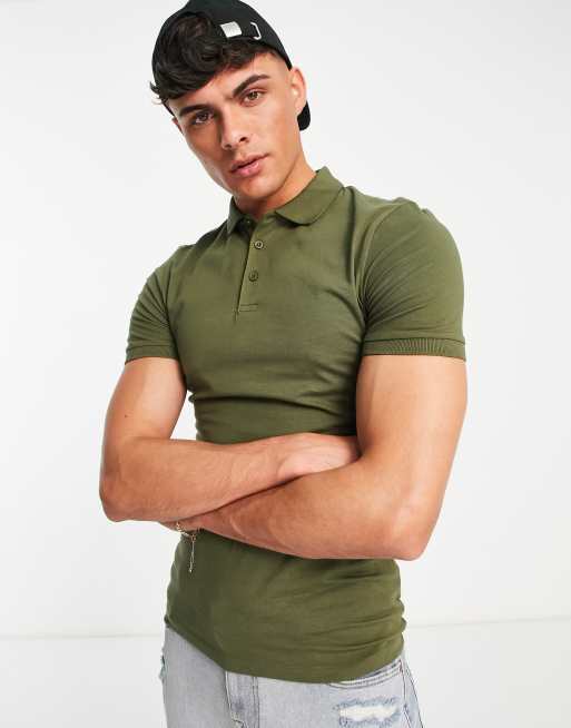 Asos muscle hot sale fit polo