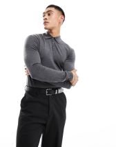 ASOS DESIGN 2 pack muscle fit polo in stone and gray | ASOS