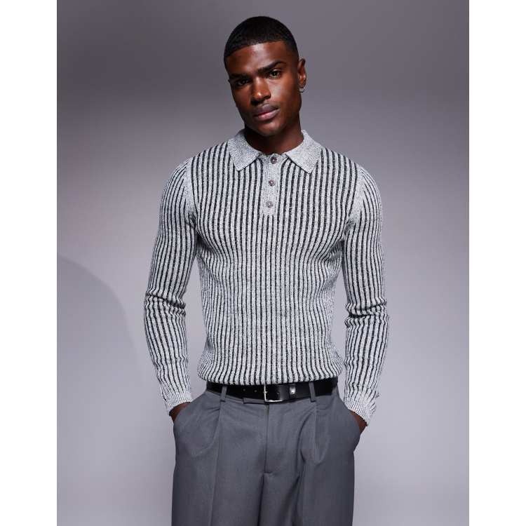 rimark style polo knit グレー rimark style polo knit グレー rimark style polo knit グレー RIM