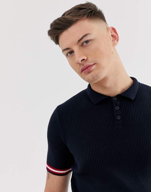 asos knitted polo shirt