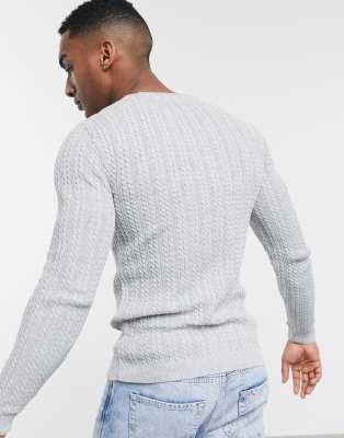 lightweight cable knit sweater