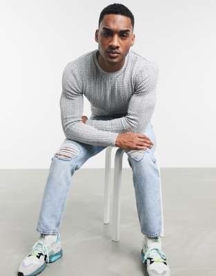 lightweight cable knit sweater