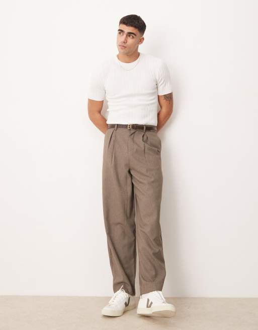 ASOS DESIGN muscle fit lightweight knitted rib t-shirt in white