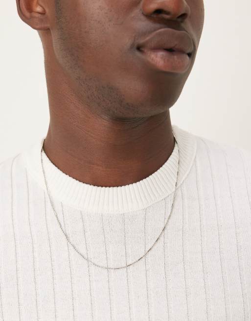 ASOS DESIGN muscle fit lightweight knitted rib t-shirt in white, 2 of 4