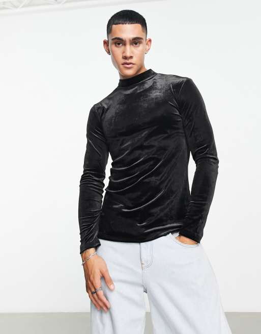 Mens 2025 velour turtleneck