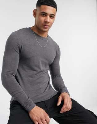 muscle fit long sleeve shirt