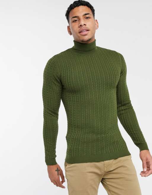 Merino wool roll 2025 neck jumper mens