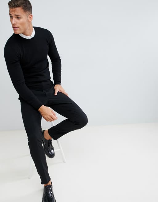 Black merino hotsell wool jumper