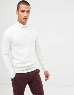white merino wool jumper