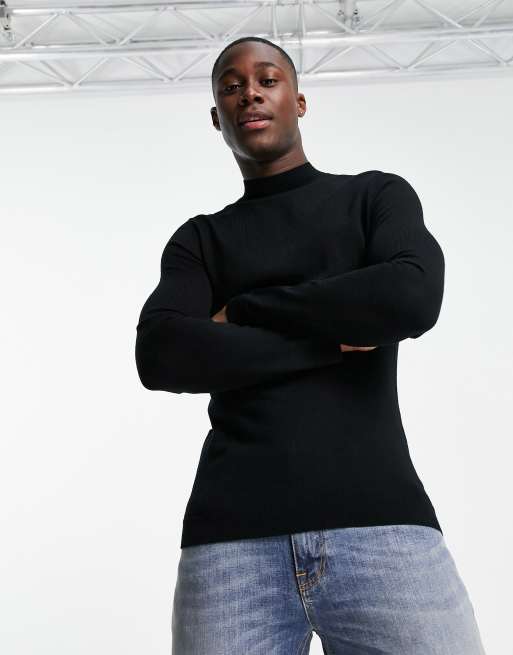 ASOS Turtle Neck Jumper In Black