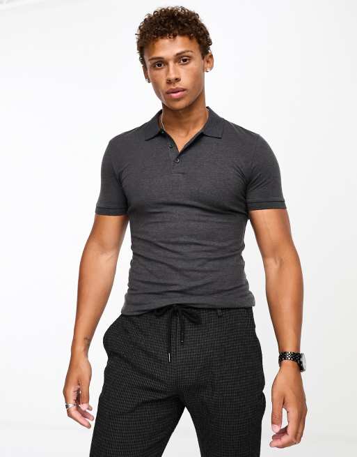 Asos muscle fit polo best sale