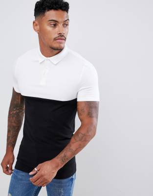 black polo shirt muscle fit