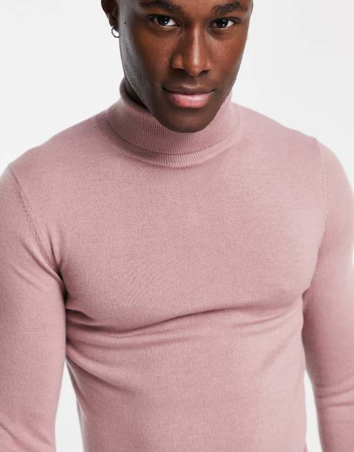 Pink hotsell turtleneck mens