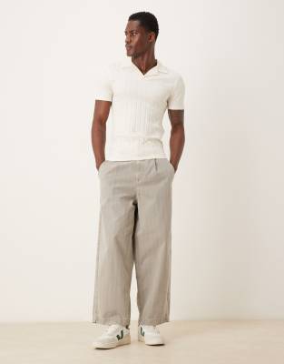 Asos Design Muscle Fit Revere Polo In White