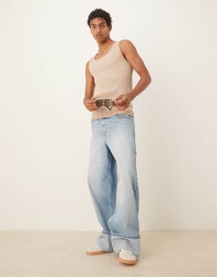 ASOS DESIGN MUSCLE FIT RIB KNIT TANK TOP