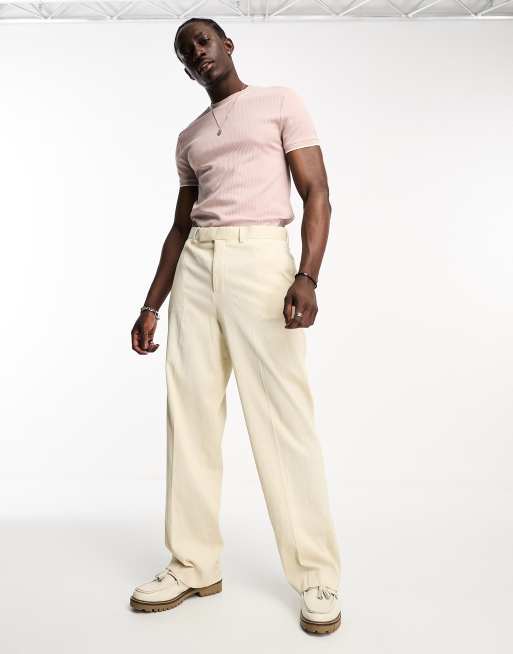 Pink shirt cream hot sale pant