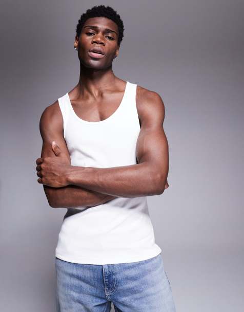 White Vests & Tank Tops For Men | ASOS