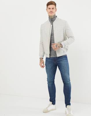 half zip sweater grey