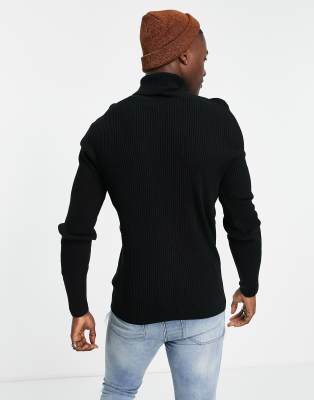 asos black roll neck jumper