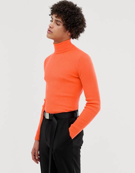 Col roulé homme orange new arrivals