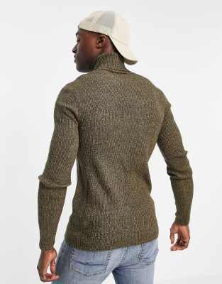 tan polo neck jumper