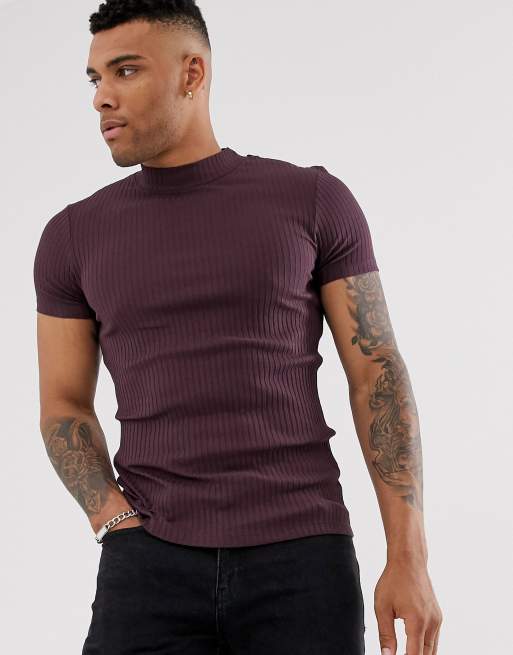 Purple hot sale ribbed turtleneck