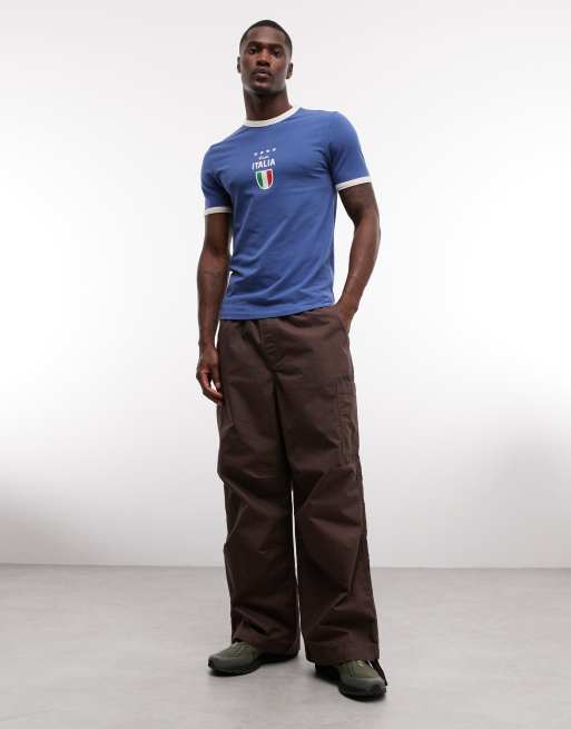 ASOS DESIGN muscle fit soccer t-shirt with Italy front graphic in blue, 2 of 5