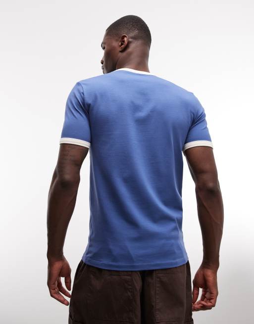 ASOS DESIGN muscle fit soccer t-shirt with Italy front graphic in blue, 5 of 5