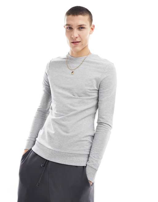 Muscle fit sweatshirt sale