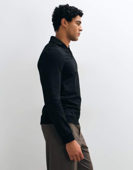 ASOS DESIGN muscle fit sweatshirt med hög krage i svart, 5 av 5