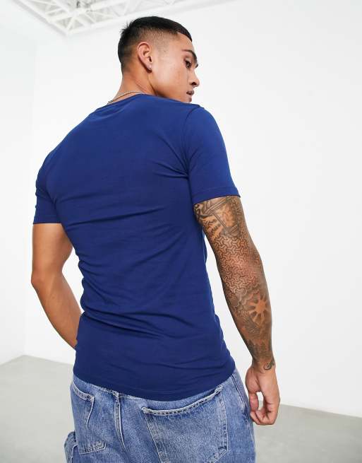 ASOS Design muscle fit t-shirt in blue