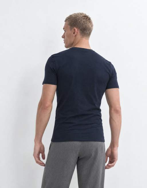 ASOS DESIGN muscle fit t-shirt in navy, 6 of 10