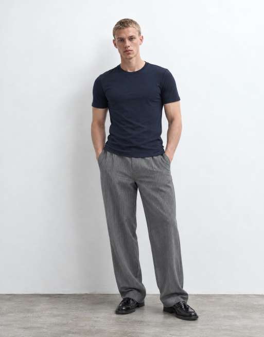 ASOS DESIGN muscle fit t-shirt in navy, 7 of 10