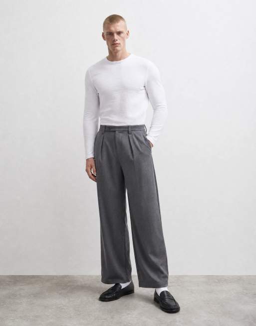 ASOS DESIGN muscle fit T-shirt met lange mouwen en bies in wit met textuur, 7 van 10