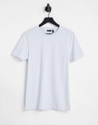 ASOS DESIGN muscle fit t-shirt with crew neck in light blue