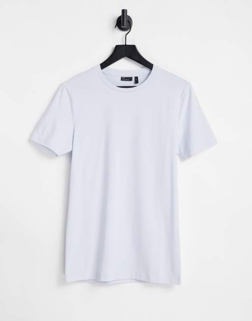 ASOS DESIGN muscle fit T-shirt with crew neck in light blue | ASOS