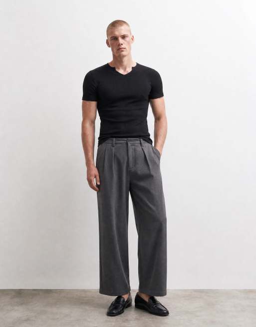 ASOS DESIGN muscle fit t-shirt with notch neck in black, 8 of 10
