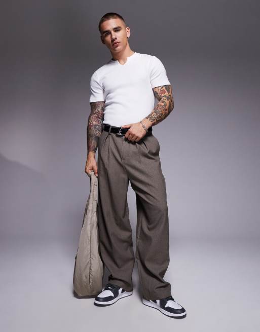 ASOS DESIGN muscle fit T-shirt with notch neck in white rib  , 2 of 4