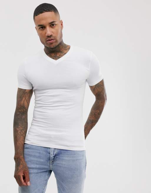 ASOS DESIGN muscle fit t-shirt v in | ASOS