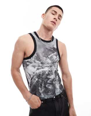 Asos Design Muscle Fit Tank Top In Black