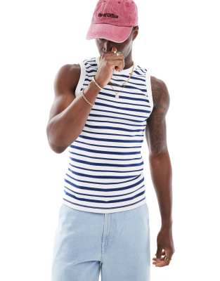 Shop Asos Design Muscle Fit Tank Top In Multi