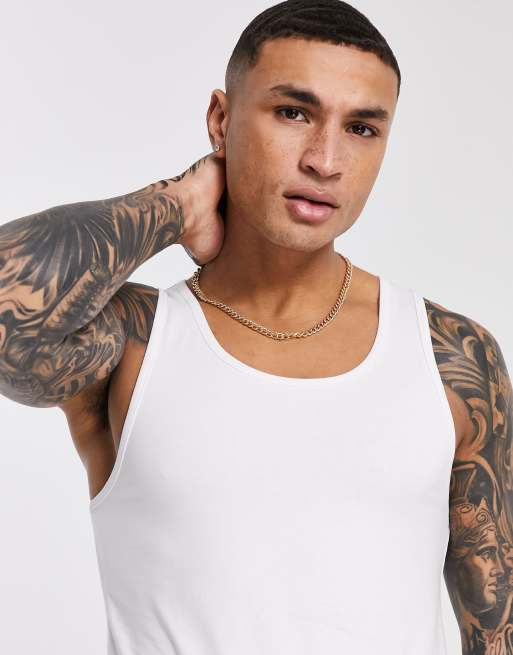 ASOS DESIGN muscle fit tank top in white - WHITE | ASOS